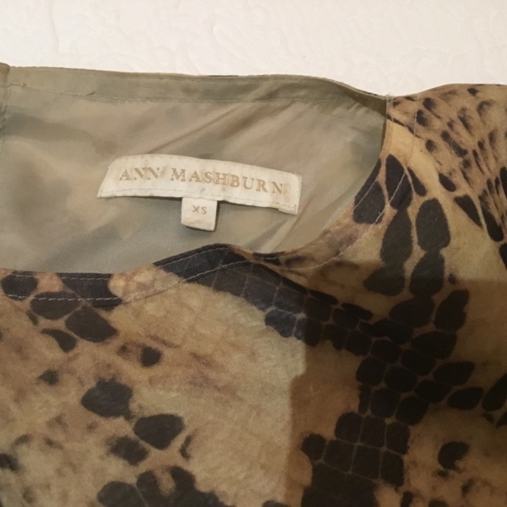 Ann Mashburn Silk Animal Print Dress Size XS - Picture 8 of 10